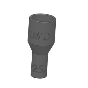 Vacuum Adapter 25.4mm to 36mm 25.4EX 36ID – Dust Collector Hose Fitting for Shop Vacs, Table Saws, Woodworking, Miter Saws, Dust Extraction