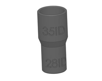 vacuum cleaner adapter for Karcher 35ID hose and 28ID 22EX Bosch GEX 125 sander