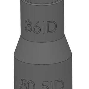 Vacuum Adapter 50.5mm to 36mm 50.5ID 36ID – Dust Collector Hose Fitting for Shop Vacs, Table Saws, Woodworking, Miter Saws, Dust Extraction