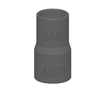Vacuum Adapter 42mm to 36mm 42ID 36ID – Dust Collector Hose Fitting for Shop Vacs, Table Saws, Woodworking, Miter Saws, Dust Extraction