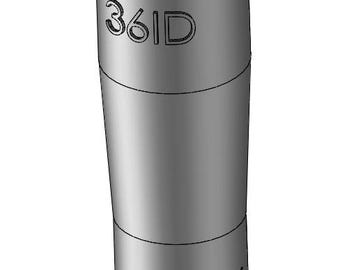 Adaptador de aspiradora de 37,5 mm a 36 mm 37.5EX 36ID: accesorio para manguera de colector de polvo para aspiradoras de taller, sierras de mesa, carpintería, sierras ingletadoras y extracción de polvo.