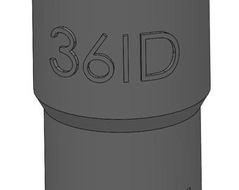 Staubsaugeradapter 38 auf 36 mm 38EX 36ID - Staubsammel-Schlauchzubehör für Werkstattsauger, Tischsägen, Holzbearbeitung, Kappsägen, Staubabsaugung