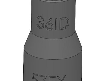 Vacuum Adapter 57mm to 36mm 57EX 36ID – Dust Collector Hose Fitting for Shop Vacs, Table Saws, Woodworking, Miter Saws, Dust Extraction