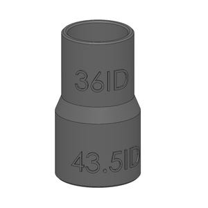 Vacuum Adapter 43.5mm to 36mm 43.5ID 36ID – Dust Collector Hose Fitting for Shop Vacs, Table Saws, Woodworking, Miter Saws, Dust Extraction