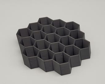 Hex Paint Tube Holder for walls – Fits 7 or 19 x 18ml Bottles | Vallejo Compatible Organizer for Hobby & Miniature Paints