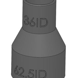 Vacuum Adapter 62.5mm to 36mm 62.5ID 36ID – Dust Collector Hose Fitting for Shop Vacs, Table Saws, Woodworking, Miter Saws, Dust Extraction
