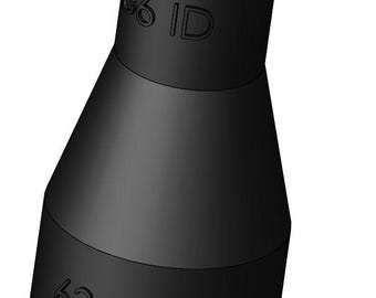 Staubsauger Adapter 63.5 mm auf 36 mm 63.5ID 36ID - Staubsauger-Schlauchzubehör für Werkstatt-Sägen, Tischkreissägen, Holzbearbeitung, Gehrungssägen, Staubabsaugung