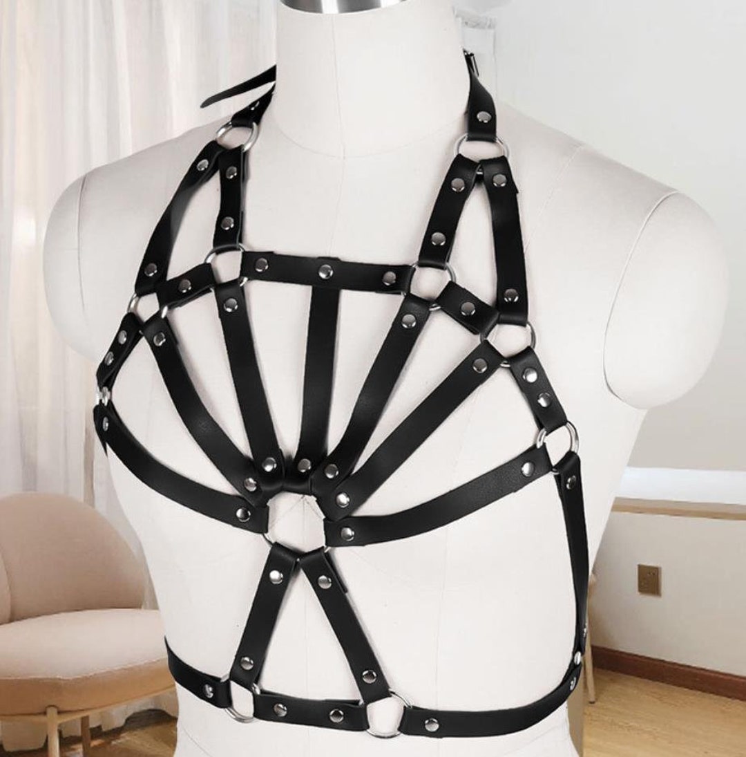 Leather Corset, Goth Strap, Goth, Chest Strap, Sling, Leather Strap