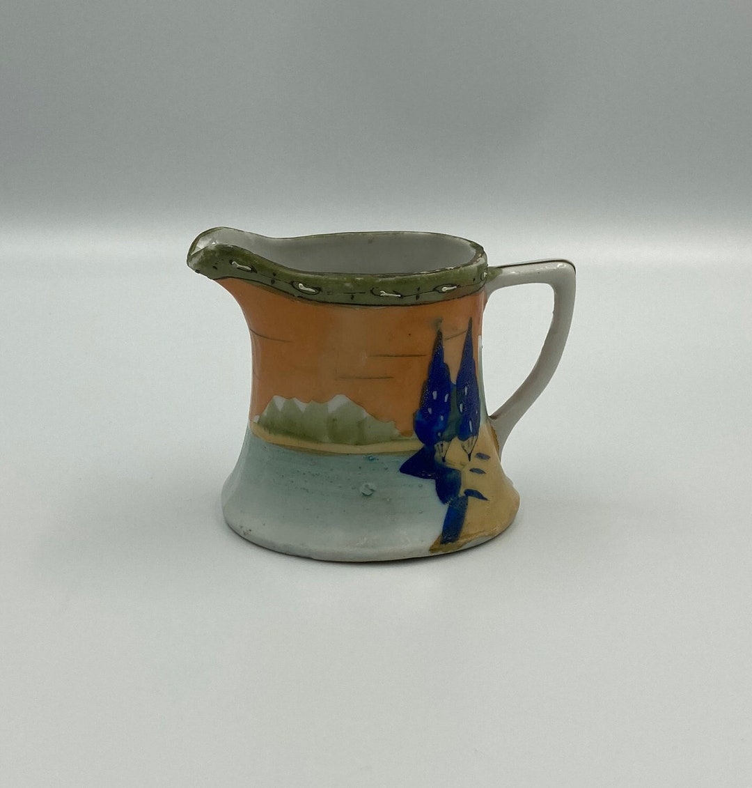 Antique Early 1900's Nippon China EOH Hand Painted Porcelain Creamer 3