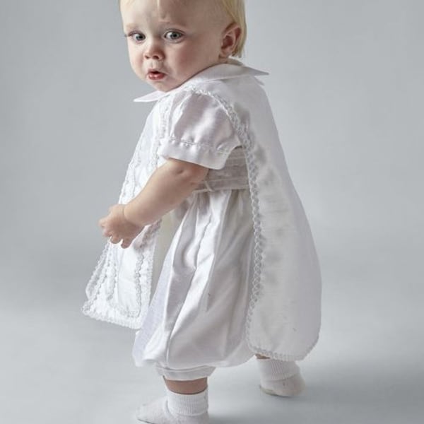 Baby Boy White Two Piece set Christening, Baptism Suit