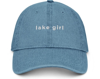 Lake Girl Embroidered Denim Hat | Lakeside Style