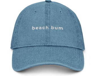 Beach Bum Embroidered Hat | Minimal Coastal Hat