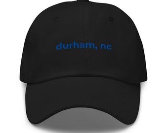 Durham, North Carolina | Embroidered Dad Hat – Minimal City Hat – Adjustable Baseball Cap