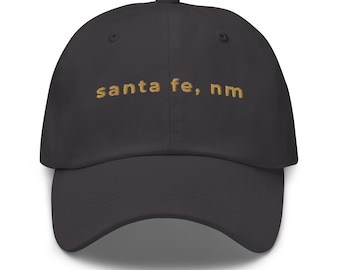 Boné Santa Fé • Boné minimalista bordado estilo "dad hat" • Presente perfeito para viagem ao sudoeste americano