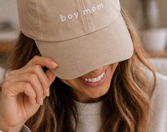 Boy Mom Hat | Mother’s Day Gift for Mom | Boy Mom Gift | Trendy Mom Hat | Neutral Dad Hat | Cute Mom Outfit | Baseball Cap