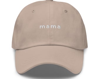 Mama Embroidered Hat | Minimal Neutral Cap