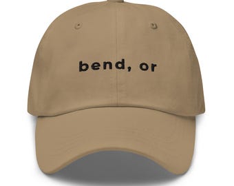 Bend Oregon gestickter Dad Hut, minimalistisches Reisegeschenk