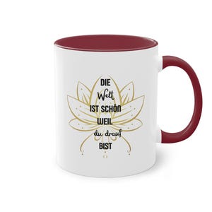 Tasse à café en céramique dorée avec inscription « Dicton », 33 ml (11 oz), cadeau surprise