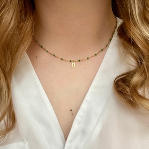 Collier personnalisé, collier initial prénom, bijoux acier inoxydable, cadeau, fait à la main, ras du cou, jewerly necklace, jewellery