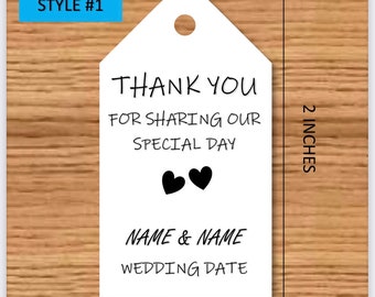 Customizable Wedding Tags