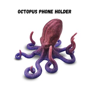 Octopus Phone Holder, Personalized Phone Stand, Tablet Stand, Iphone Holder, Android Stand, Unique Gift, Tech Accessory, Handmade Gift