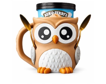 Barn Owl Pint Holder, Ice Cream Cozy, Movie Night Homeware Gift