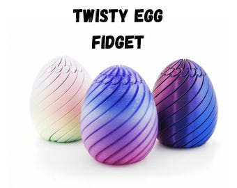 Egg Fidget ,  Twisty Shape Shifting Sensory Desk Toy, Easter Basket Stuffer