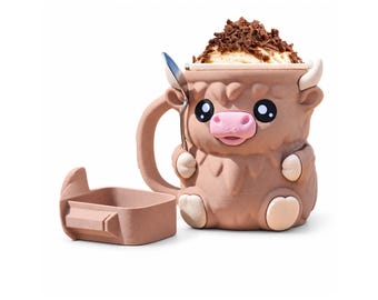 Highland Cow Ice Cream Pint Holder – Novelty Kitchen Decor