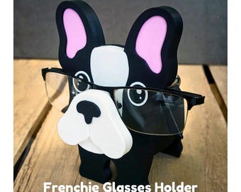 Frenchie Bulldog Glasses Holder – Desk Organizer with Hidden Storage