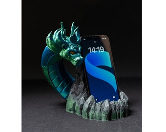 3D Printed Dragon Phone Holder | Fantasy Desk Decor