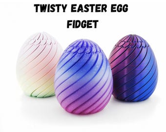 Easter Egg Fidget ,  Twisty Shape Shifting Sensory Toy, Easter Basket Stuffer
