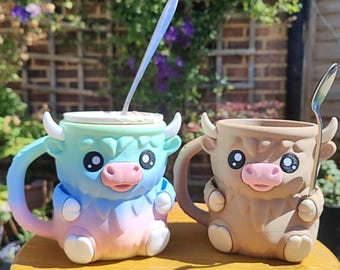 Highland Cow Ice Cream Pint Holder, Quirky Kitchen Decor, Animal Lover Gift