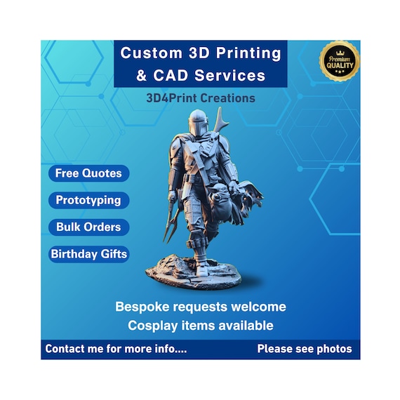 Custom 3D Printing Service, Cosplay Props, CAD Design