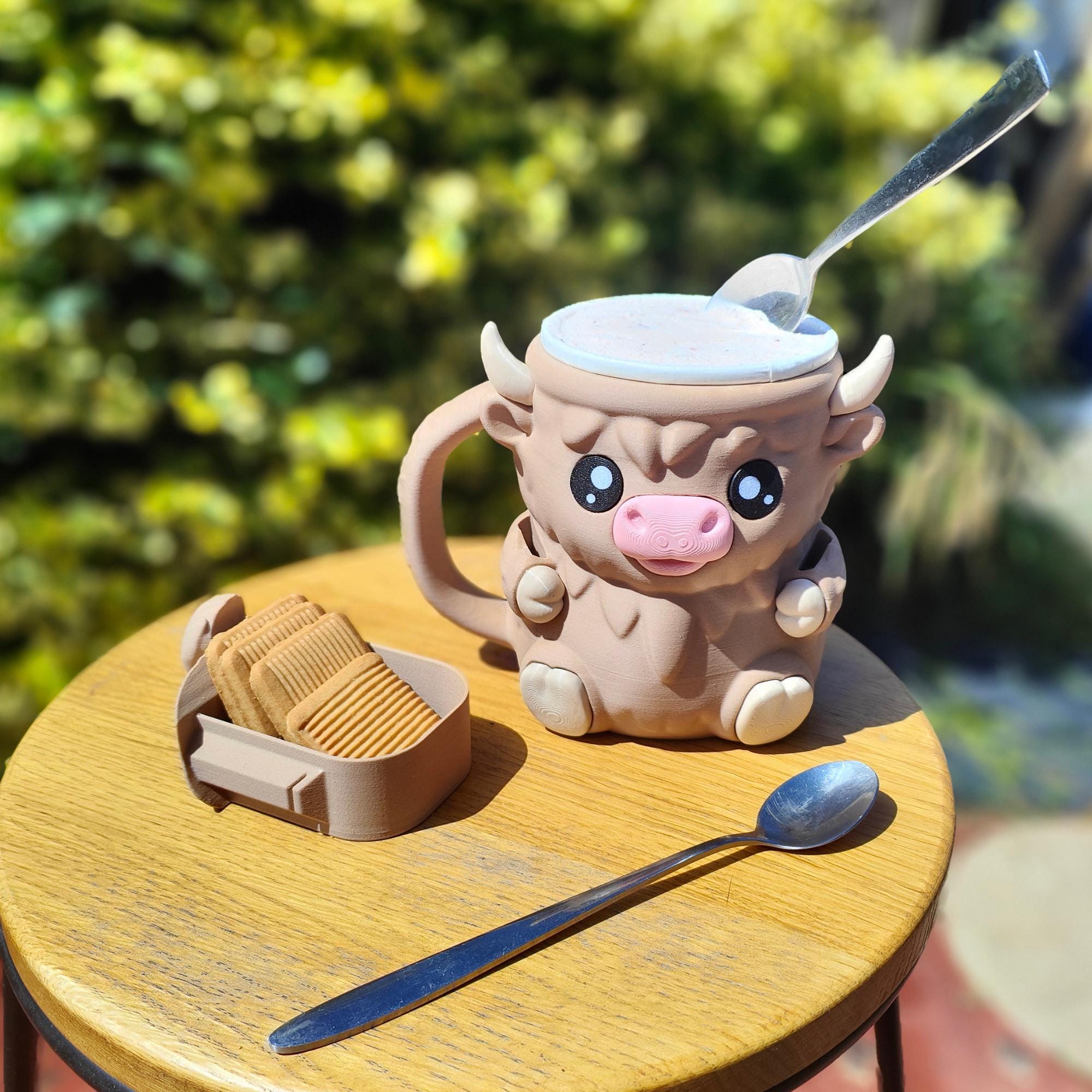 Highland Cow Eiscreme Halter - Niedlicher Kuh Behälter Für Ben & Jerry's