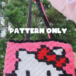 Kitty Pixel Art Tote-Bag Crochet Pattern