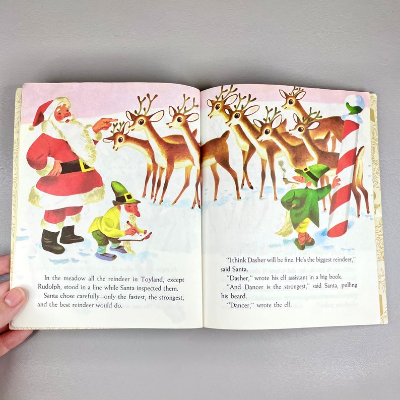 Vintage 1985 Little Golden Book: Rudolph the Red-nosed Reindeer - Etsy