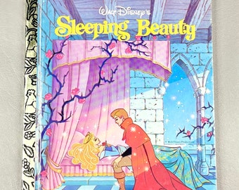Vintage 1986 Little Golden Book “Sleeping Beauty” Walt Disney’s, Hardcover Paper Children’s Literature, Collector Gift Idea.
