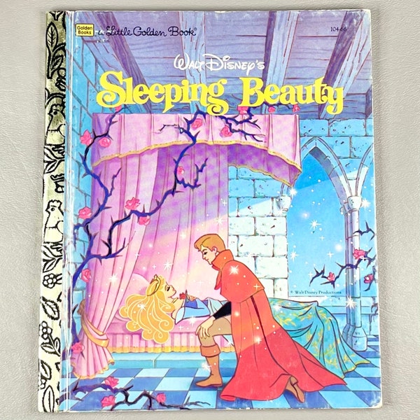 Vintage 1986 Little Golden Book “Sleeping Beauty” Walt Disney’s, Hardcover Paper Children’s Literature, Collector Gift Idea.