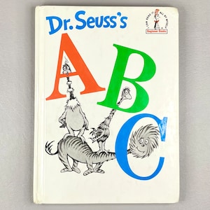 Vintage Buch 1991 “ABC” Dr. Seuss, Hardcover Papier Kinder Literatur, Sammler Geschenkidee.