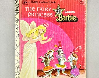 Vintage 1977 Little Golden Book “The Fairy Princess, Barbie.” , Hardcover Paper Children’s Literature, Collector Gift Idea.