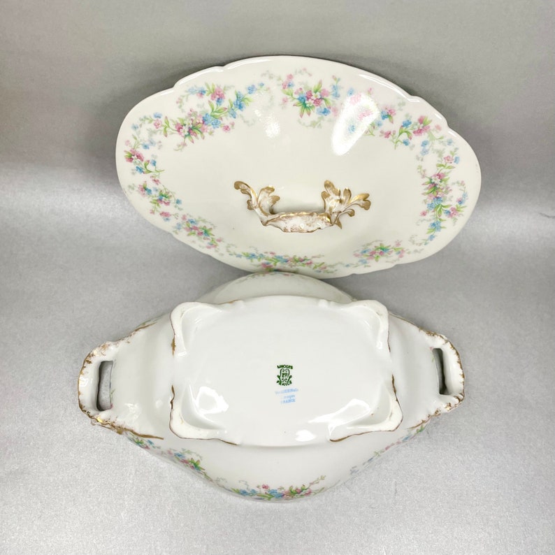 Antique Limoges Wm Guerin Co Casserole France Marked Serving Dish and