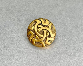 Broche Ancienne Fantaisie - Lettre 'G' Dorée - Environ 0.9 Cm - Bijou Vintage