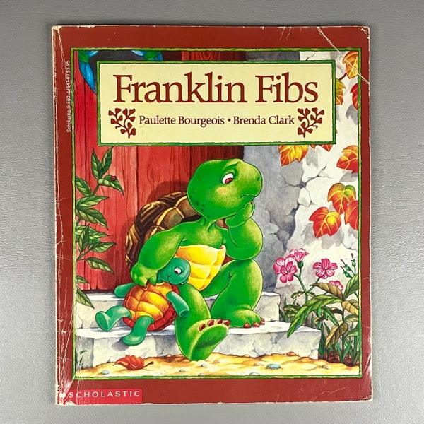 Vintage Book 1991 “Franklin Fibs” by Paulette Bourgeois, Softcover Paper Children’s Literature, Collector Gift Idea.