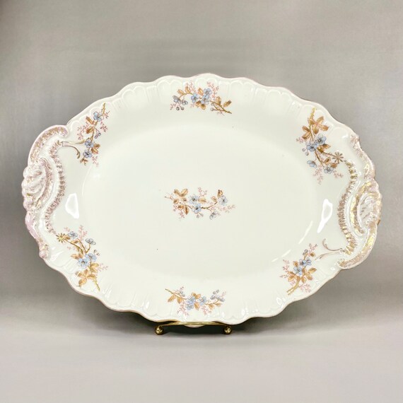 Limoges プレート　フランスアンティーク Antique 1891 Limoges Straus Mark and S&S/ L France 14 Inch