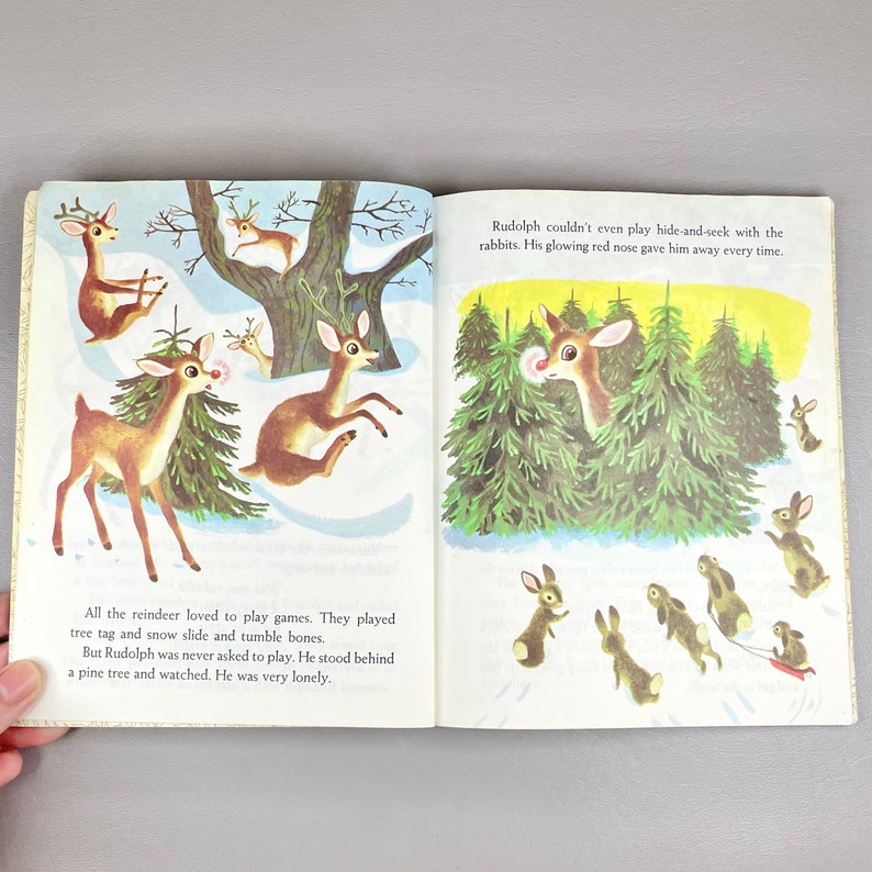 Vintage 1985 Little Golden Book: Rudolph the Red-nosed Reindeer - Etsy