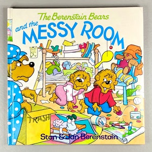 Libro vintage 1983 “Los osos Berenstain y el cuarto desordenado”, Literatura infantil en papel de tapa dura, Idea de regalo para coleccionistas.