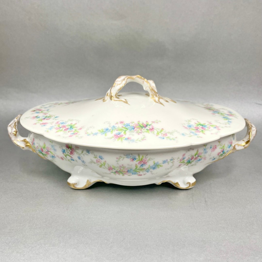 Antique Limoges Wm Guerin Co Casserole France Marked Serving Dish and