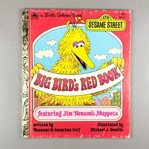 Vintage 1977 Little Golden Book: Big Bird&#39;s Red Book, Sesame Street