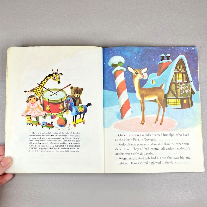 Vintage 1985 Little Golden Book: Rudolph the Red-nosed Reindeer - Etsy