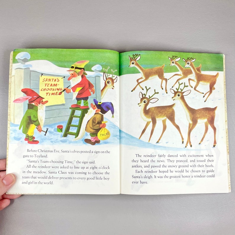 Vintage 1985 Little Golden Book: Rudolph the Red-nosed Reindeer - Etsy